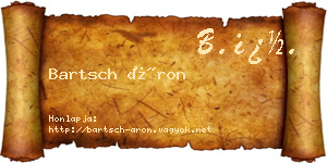 Bartsch Áron névjegykártya