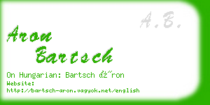 aron bartsch business card